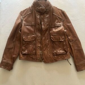 ✨ Butter Soft ✨ Ralph Lauren Blue Label Brown Leather Jacket - Size M